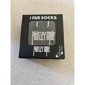 Motley Crue Black Logo Socks Rock Band US Size 7-12 NEW in gift box